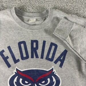 Florida Atlantic University FAU Owls Mens Large Gray Crewneck Sweater